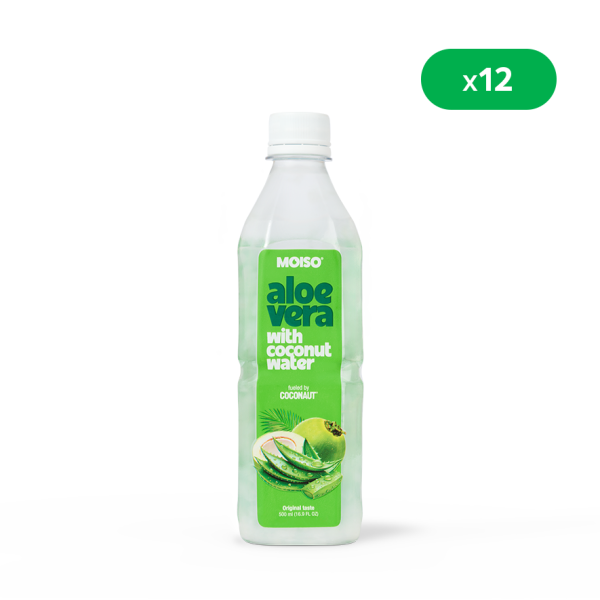 Napój aloesowy z miąższem z wodą kokosową z młodego kokosa 500 ml (zestaw 12 sztuk)