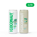 Naturalna woda kokosowa 320 ml MIX 2x10 (zestaw 20 sztuk)